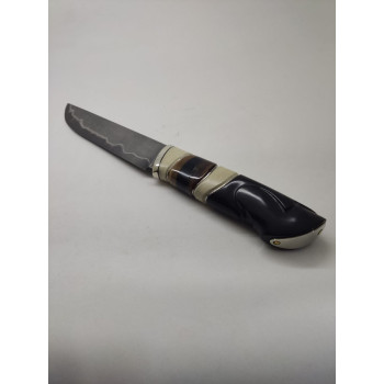 Авторский нож ручной работы Ламинат S390 в нержавеющем дамасске