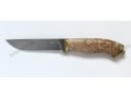 Авторский нож ручной работы (булат, стабилизированное дерево, карельская береза)
