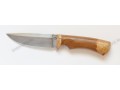 Авторский нож ручной работы (дамаск, карельская береза, орех)