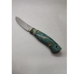 Охотничий шкуросьемный разделочный нож ручной работы из порошковой стали М390